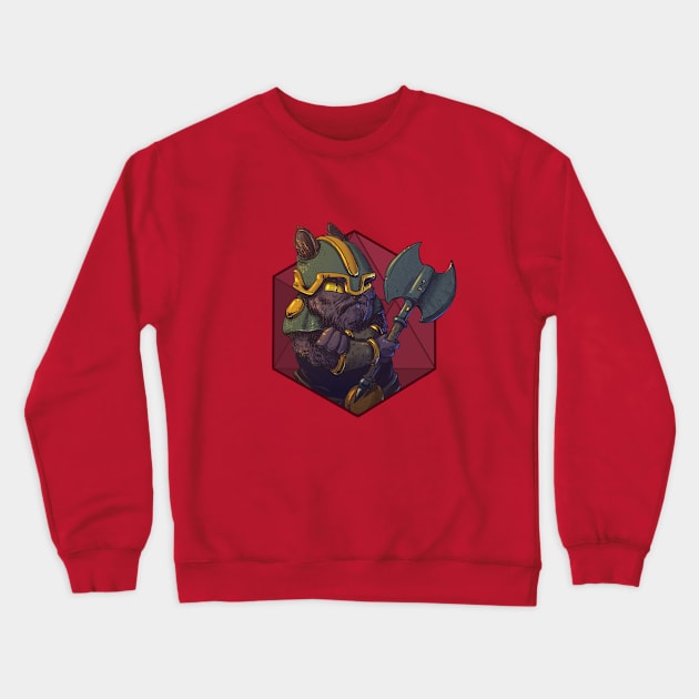 RPG Cat Persian dwarf warrior Crewneck Sweatshirt by Carlos CD